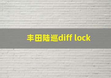 丰田陆巡diff lock